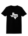 Texas - United States Shape Womens Dark T-Shirt by TooLoud-Womens T-Shirt-TooLoud-Black-X-Small-Davson Sales