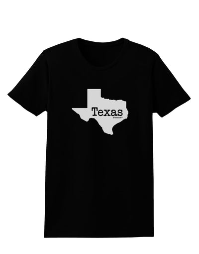 Texas - United States Shape Womens Dark T-Shirt by TooLoud-Womens T-Shirt-TooLoud-Black-X-Small-Davson Sales