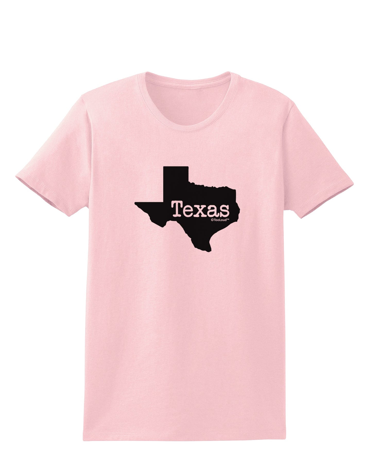 Texas - United States Shape Womens T-Shirt by TooLoud-Womens T-Shirt-TooLoud-PalePink-X-Small-Davson Sales