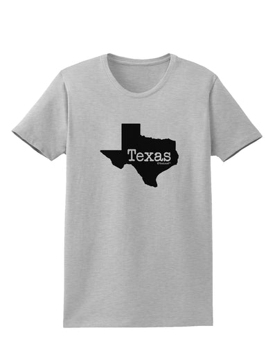 Texas - United States Shape Womens T-Shirt by TooLoud-Womens T-Shirt-TooLoud-AshGray-X-Small-Davson Sales