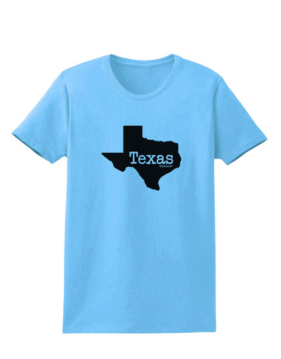 Texas - United States Shape Womens T-Shirt by TooLoud-Womens T-Shirt-TooLoud-Aquatic-Blue-X-Small-Davson Sales