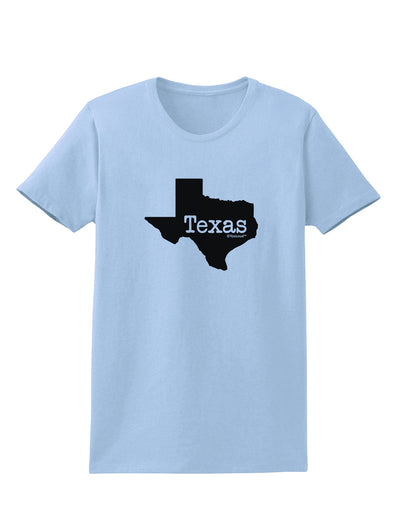 Texas - United States Shape Womens T-Shirt by TooLoud-Womens T-Shirt-TooLoud-Light-Blue-X-Small-Davson Sales