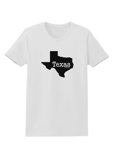 Texas - United States Shape Womens T-Shirt by TooLoud-Womens T-Shirt-TooLoud-White-X-Small-Davson Sales