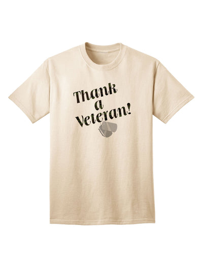 Thank A Veteran Adult T-Shirt-Mens T-Shirt-TooLoud-Natural-Small-Davson Sales