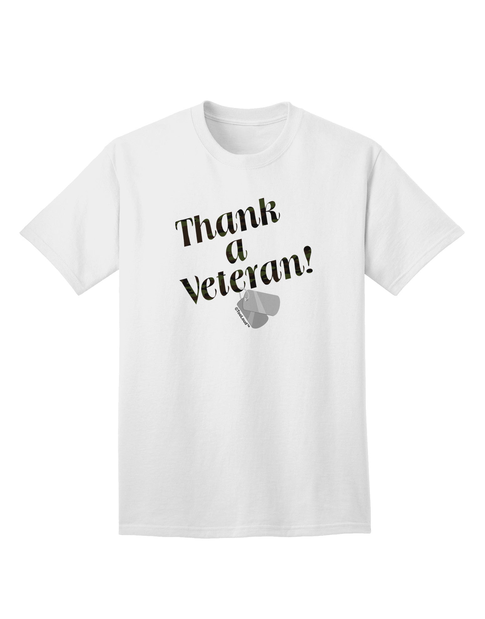 Thank A Veteran Adult T-Shirt-Mens T-Shirt-TooLoud-White-Small-Davson Sales