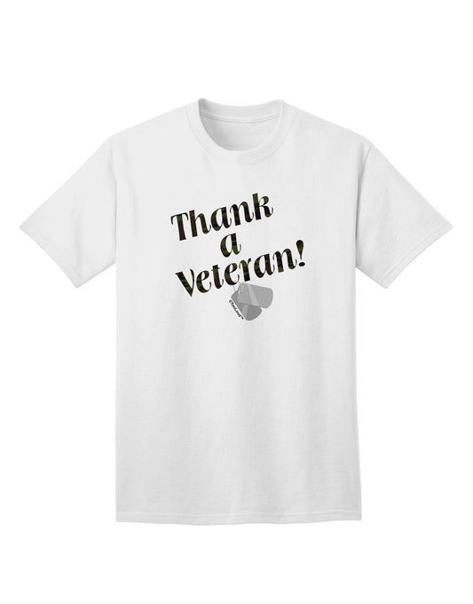 Thank A Veteran Adult T-Shirt-Mens T-Shirt-TooLoud-White-Small-Davson Sales