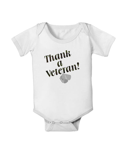 Thank A Veteran Baby Romper Bodysuit-Baby Romper-TooLoud-White-06-Months-Davson Sales