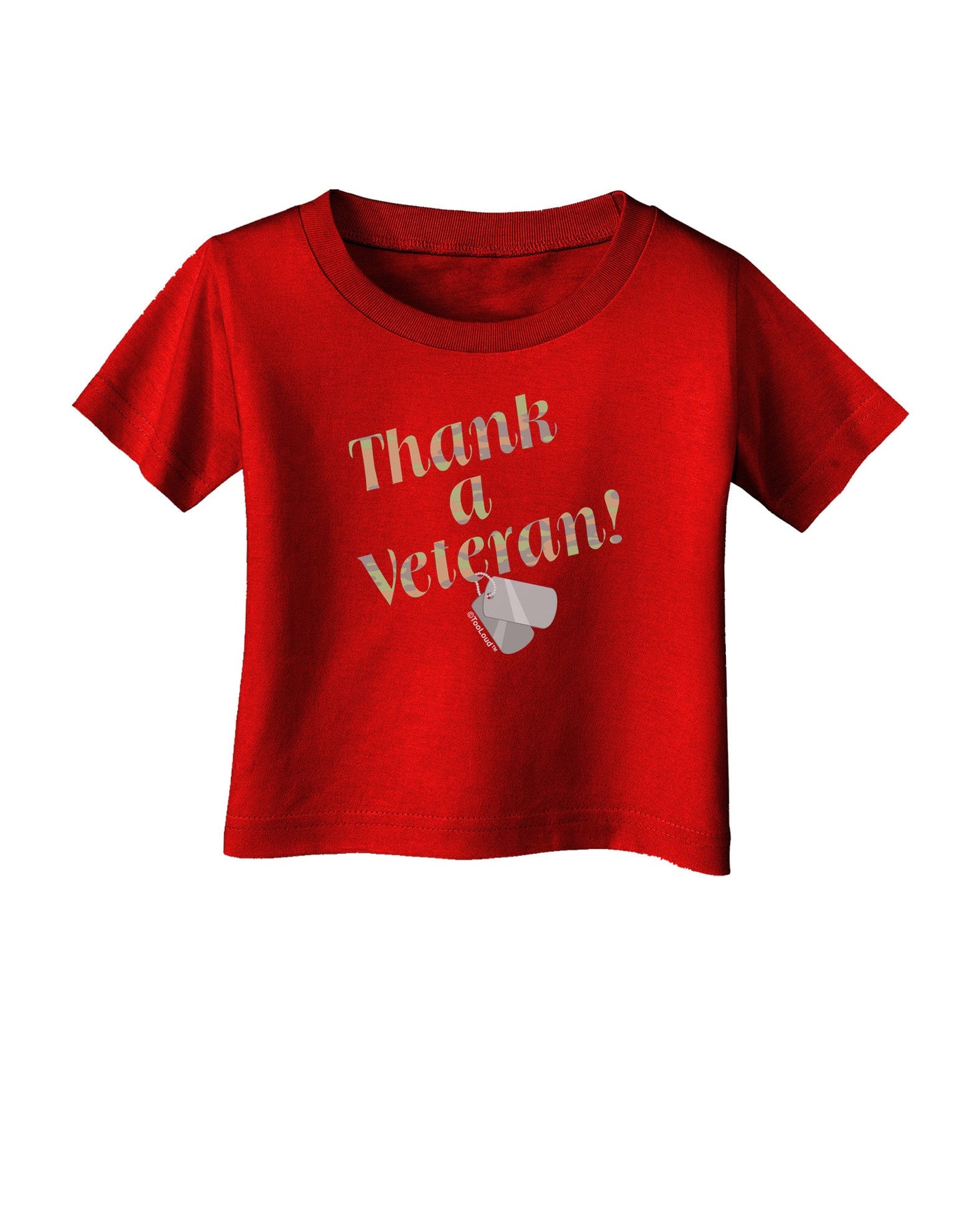 Thank A Veteran Infant T-Shirt Dark-Infant T-Shirt-TooLoud-Red-06-Months-Davson Sales