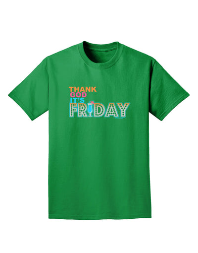 Thank God It's Friday Mixed Drink Adult Dark T-Shirt-Mens T-Shirt-TooLoud-Kelly-Green-Small-Davson Sales