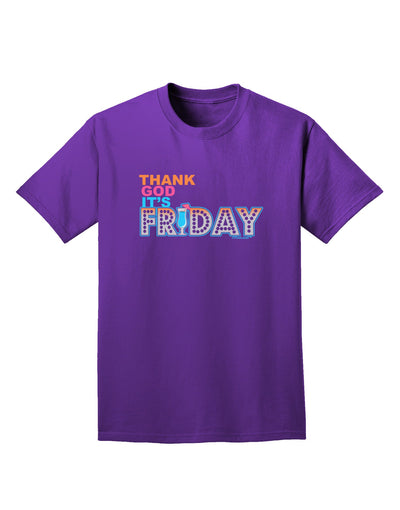 Thank God It's Friday Mixed Drink Adult Dark T-Shirt-Mens T-Shirt-TooLoud-Purple-Small-Davson Sales