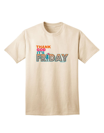 Thank God It's Friday Mixed Drink Adult T-Shirt-Mens T-Shirt-TooLoud-Natural-Small-Davson Sales