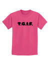 Thank God It's Friday - TGIF Childrens T-Shirt by TooLoud-Childrens T-Shirt-TooLoud-Sangria-X-Small-Davson Sales