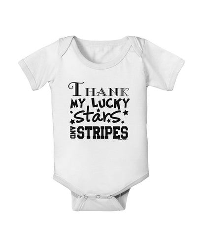 Thank My Lucky Stars and Stripes Baby Romper Bodysuit by TooLoud-Baby Romper-TooLoud-White-06-Months-Davson Sales