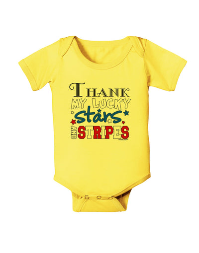 Thank My Lucky Stars and Stripes Color Baby Romper Bodysuit by TooLoud-Baby Romper-TooLoud-Yellow-06-Months-Davson Sales