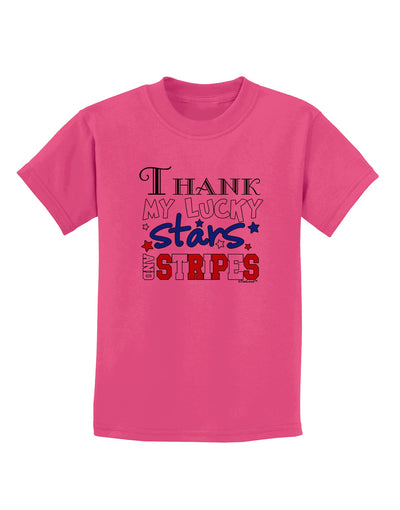 Thank My Lucky Stars and Stripes Color Childrens T-Shirt by TooLoud-Childrens T-Shirt-TooLoud-Sangria-X-Small-Davson Sales