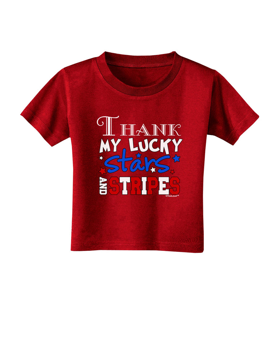 Thank My Lucky Stars and Stripes Color Toddler T-Shirt Dark by TooLoud-Toddler T-Shirt-TooLoud-Black-2T-Davson Sales