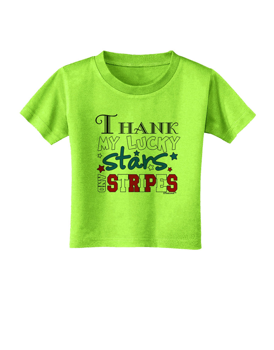 Thank My Lucky Stars and Stripes Color Toddler T-Shirt by TooLoud-Toddler T-Shirt-TooLoud-White-2T-Davson Sales