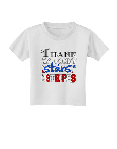 Thank My Lucky Stars and Stripes Color Toddler T-Shirt by TooLoud-Toddler T-Shirt-TooLoud-White-2T-Davson Sales