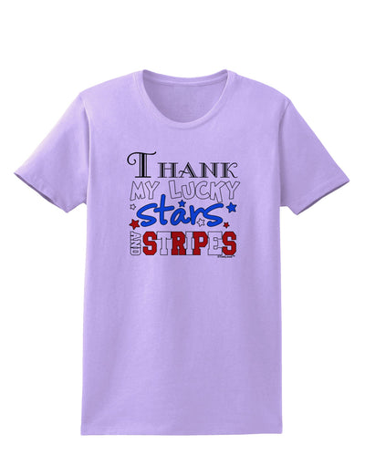 Thank My Lucky Stars and Stripes Color Womens T-Shirt by TooLoud-Womens T-Shirt-TooLoud-Lavender-X-Small-Davson Sales