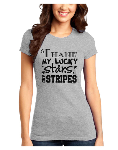 Thank My Lucky Stars and Stripes Juniors T-Shirt by TooLoud-Womens Juniors T-Shirt-TooLoud-Ash-Gray-Juniors Fitted X-Small-Davson Sales