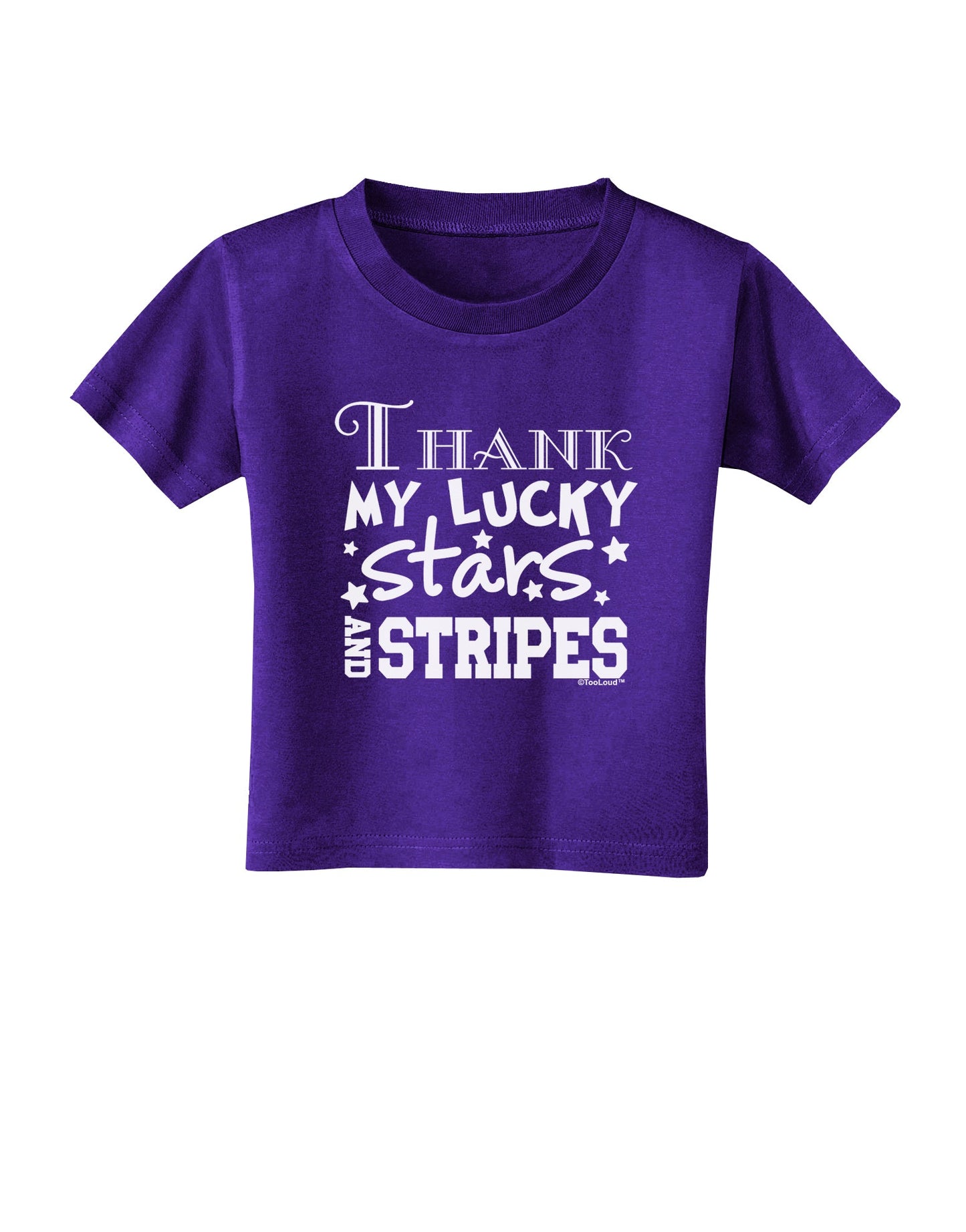 Thank My Lucky Stars and Stripes Toddler T-Shirt Dark by TooLoud-Toddler T-Shirt-TooLoud-Purple-2T-Davson Sales