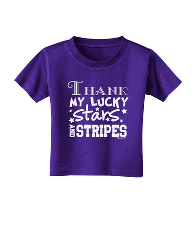 Thank My Lucky Stars and Stripes Toddler T-Shirt Dark by TooLoud-Toddler T-Shirt-TooLoud-Purple-2T-Davson Sales