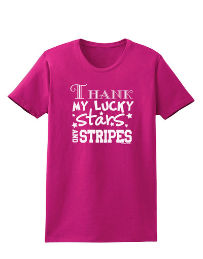 Thank My Lucky Stars and Stripes Womens Dark T-Shirt by TooLoud-Womens T-Shirt-TooLoud-Hot-Pink-Small-Davson Sales