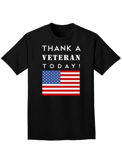 Thank a Veteran Today Adult Dark T-Shirt-Mens T-Shirt-TooLoud-Black-Small-Davson Sales