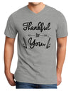 Thankful for you Adult V-Neck T-shirt-Mens T-Shirt-TooLoud-HeatherGray-Small-Davson Sales