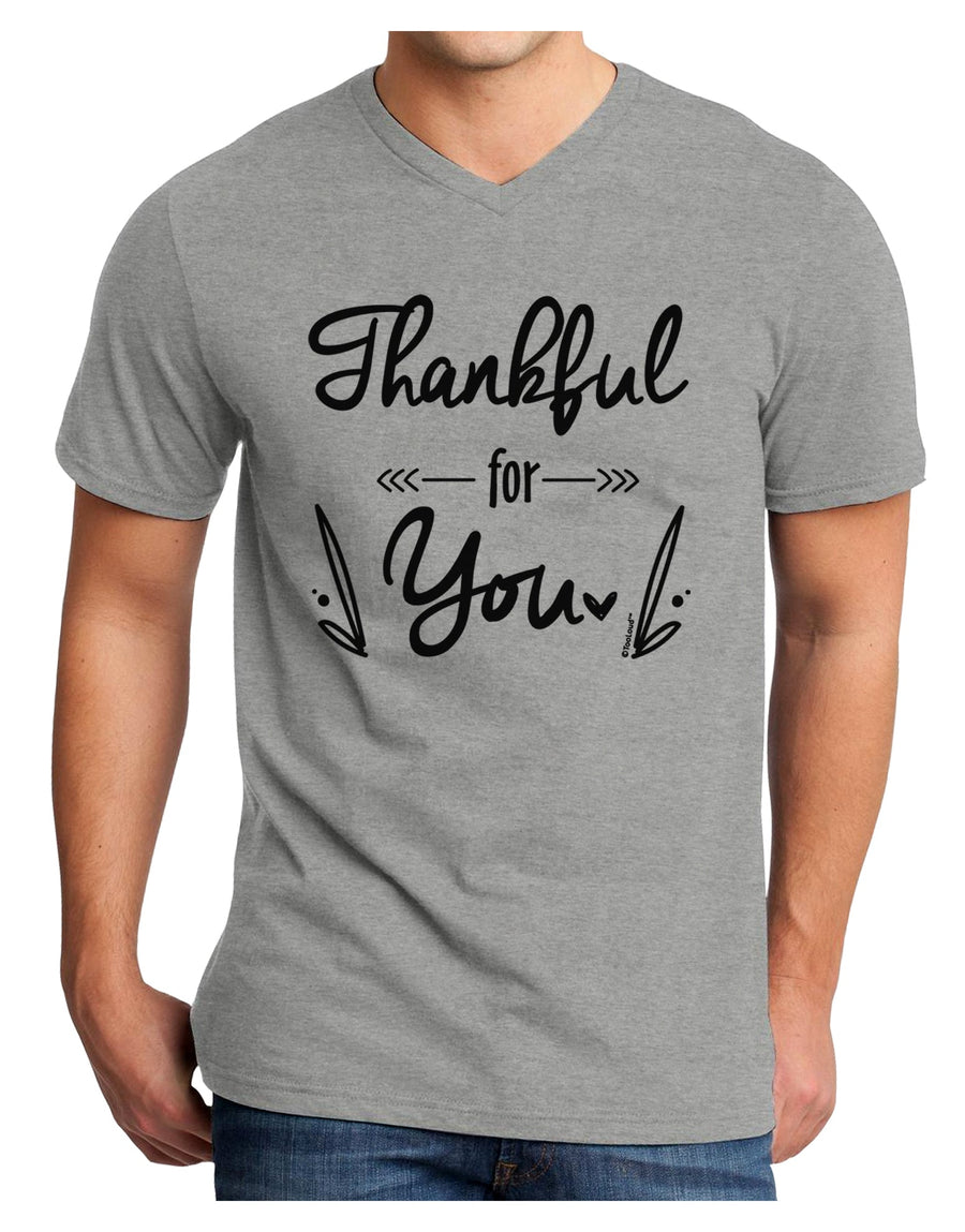 Thankful for you Adult V-Neck T-shirt White 4XL Tooloud