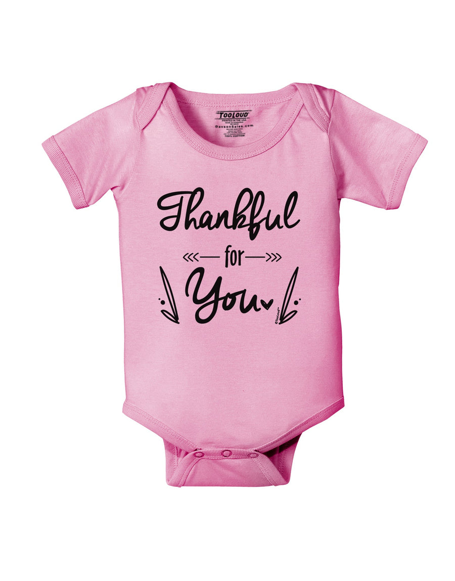 Thankful for you Baby Romper Bodysuit-Baby Romper-TooLoud-White-06-Months-Davson Sales