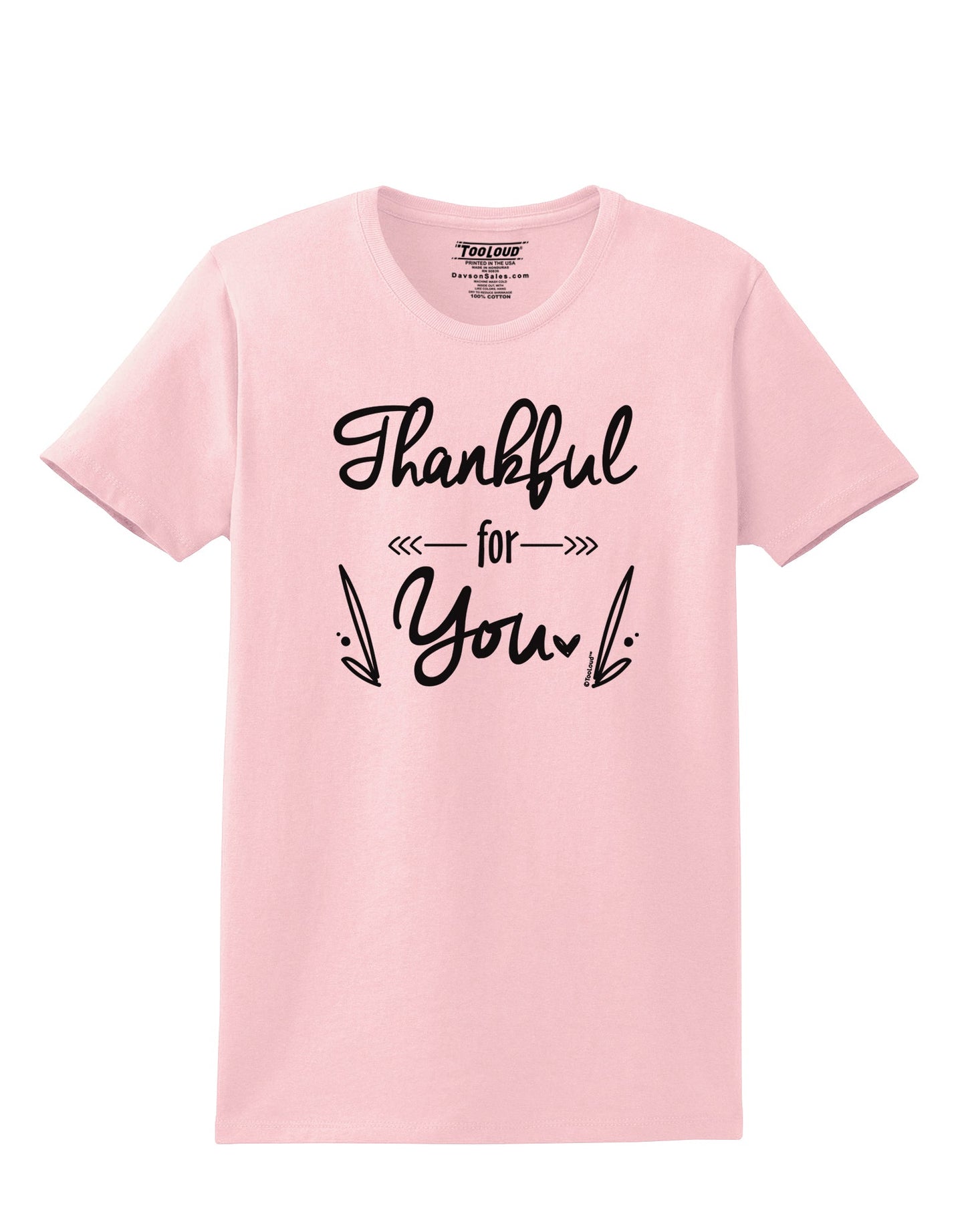 Thankful for you Womens T-Shirt-Womens T-Shirt-TooLoud-PalePink-X-Small-Davson Sales