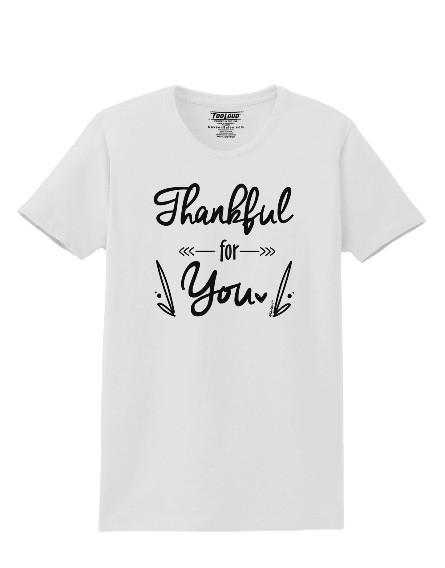 Thankful for you Womens T-Shirt-Womens T-Shirt-TooLoud-White-X-Small-Davson Sales