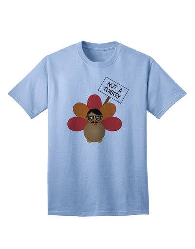 Thanksgiving Turkey Themed Adult T-Shirt with Creative Design by TooLoud-Mens T-shirts-TooLoud-Light-Blue-Small-Davson Sales