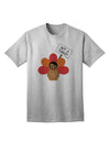 Thanksgiving Turkey Themed Adult T-Shirt with Creative Design by TooLoud-Mens T-shirts-TooLoud-AshGray-Small-Davson Sales