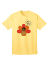 Thanksgiving Turkey Themed Adult T-Shirt with Creative Design by TooLoud-Mens T-shirts-TooLoud-Yellow-Small-Davson Sales