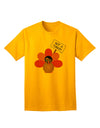 Thanksgiving Turkey Themed Adult T-Shirt with Creative Design by TooLoud-Mens T-shirts-TooLoud-Gold-Small-Davson Sales