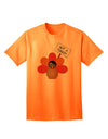 Thanksgiving Turkey Themed Adult T-Shirt with Creative Design by TooLoud-Mens T-shirts-TooLoud-Neon-Orange-Small-Davson Sales