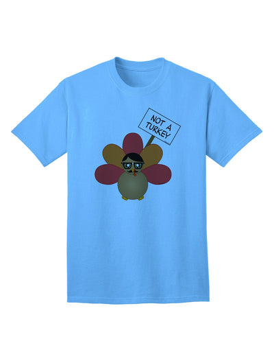 Thanksgiving Turkey Themed Adult T-Shirt with Creative Design by TooLoud-Mens T-shirts-TooLoud-Aquatic-Blue-Small-Davson Sales