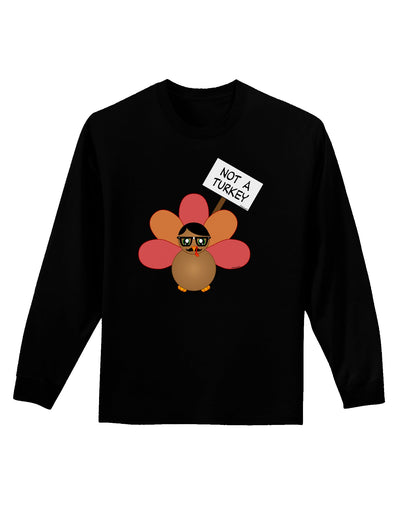 Thanksgiving Turkey in Disguise Adult Long Sleeve Dark T-Shirt by TooLoud-TooLoud-Black-Small-Davson Sales