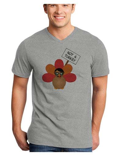 Thanksgiving Turkey in Disguise Adult V-Neck T-shirt by TooLoud-Mens V-Neck T-Shirt-TooLoud-HeatherGray-Small-Davson Sales