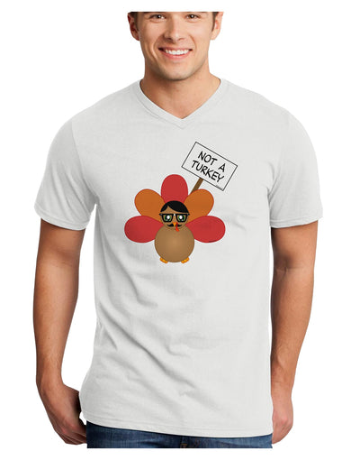 Thanksgiving Turkey in Disguise Adult V-Neck T-shirt by TooLoud-Mens V-Neck T-Shirt-TooLoud-White-Small-Davson Sales