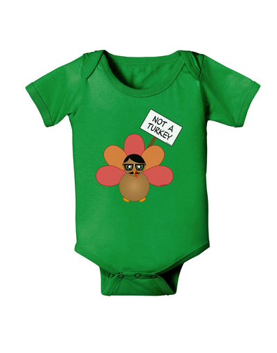 Thanksgiving Turkey in Disguise Baby Romper Bodysuit Dark by TooLoud-Baby Romper-TooLoud-Clover-Green-06-Months-Davson Sales