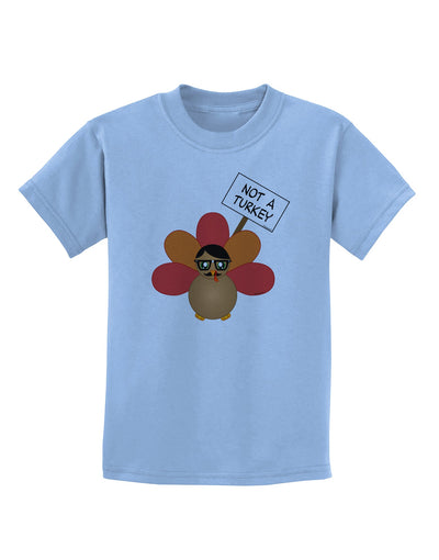 Thanksgiving Turkey in Disguise Childrens T-Shirt by TooLoud-Childrens T-Shirt-TooLoud-Light-Blue-X-Small-Davson Sales