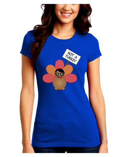 Thanksgiving Turkey in Disguise Juniors Crew Dark T-Shirt by TooLoud-T-Shirts Juniors Tops-TooLoud-Royal-Blue-Juniors Fitted Small-Davson Sales