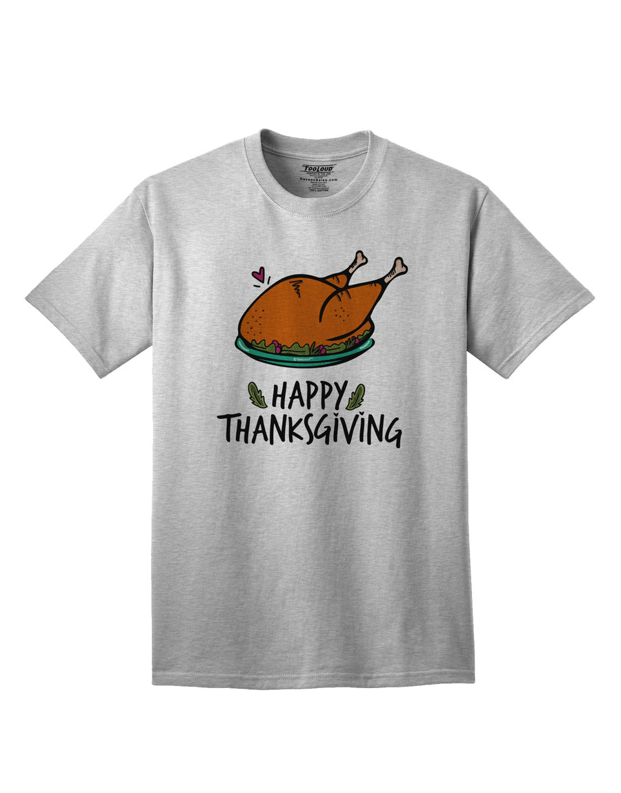 Thanksgiving-themed Adult T-Shirt for a Joyful Celebration Happy Thanksgiving-Mens T-shirts-TooLoud-White-Small-Davson Sales