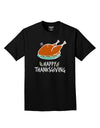 Thanksgiving-themed Adult T-Shirt for a Joyful Celebration Happy Thanksgiving-Mens T-shirts-TooLoud-Black-Small-Davson Sales