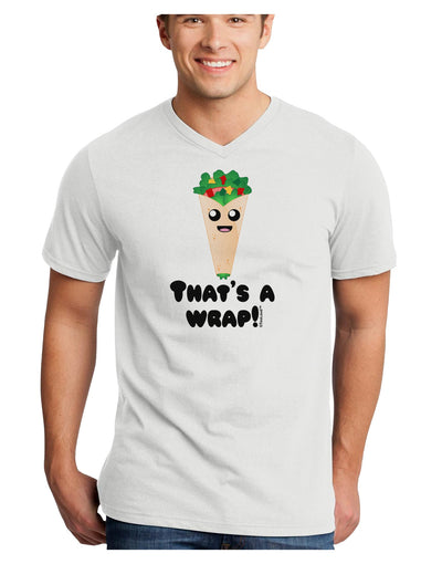 Thats A Wrap Cute Wrap Adult V-Neck T-shirt-Mens V-Neck T-Shirt-TooLoud-White-Small-Davson Sales