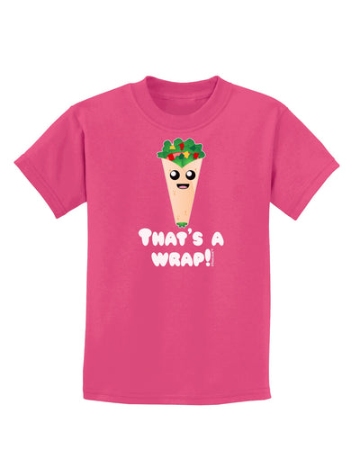 Thats A Wrap Cute Wrap Childrens Dark T-Shirt-Childrens T-Shirt-TooLoud-Sangria-X-Small-Davson Sales