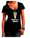 Thats A Wrap Cute Wrap Juniors V-Neck Dark T-Shirt-Womens V-Neck T-Shirts-TooLoud-Black-Juniors Fitted Small-Davson Sales